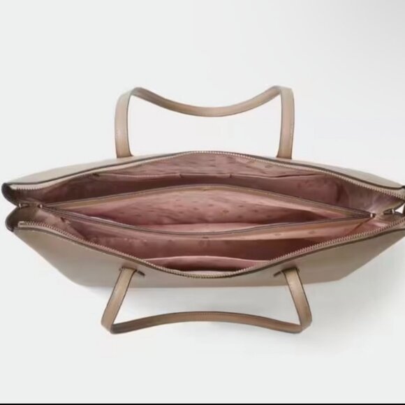 Kate Spade Beige Saffiano Leather Tote - Picture 3 of 11